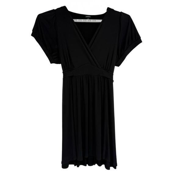 Torrid Mini Dress Jersey Studio Knit Black Womens Plus Size 4X Surplice - Picture 3 of 11